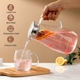 thumbnail image 3 of Jarra de vidrio Wlasss de 2 litros con tapa, línea de escala precisa para bebidas, 3 of 6
