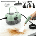 thumbnail image 6 of 2500W Fast Heating Handheld Steam Cleaner, 15s Quick Heat Up Portable Steamer for High Pressure Cleaning of Home, Kitchen, Bathroom, Car Detailing, Grout and Tile, Green, 6 of 11