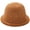 Brown, variant on CoCopeaunts Reversible Bucket Hats Roll-up Brim Lamb Wool Fisherman Hat for Women Autumn Winter Fashionable Warm Basin Hat