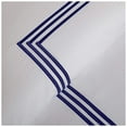 thumbnail image 2 of Luxurious Collections400TC Cotton Triple Embroidery Sateen Solid Duvet Cover Set Twin/Twin XL 64"×88" 1 Duvet cover and 20"x26" 2 Pillow sham , Navy Blue Border, 2 of 5