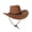 Coffee, variant on Womens Mens Western Cowboy Hats BWASD Classic Roll Up Cowgirls Cap with Drawstring Wide Brim Beach Sun Hats Parties and Outdoor Activities Brown