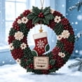 thumbnail image 6 of Christmas Fabric Wreath DIY Kit, Fabric Patchwork Wreath Making Set, Holiday Front Door Wall Hanging Decor for Xmas Home Decor, 6 of 6