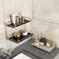 thumbnail image 3 of Light Luxury Countertop Makeup Organizer Skin Care Products Perfume Organizer for Cosmetics Bathroom Storage Rack C, 3 of 7