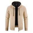 thumbnail image 1 of Suéter con capucha para hombre, abrigo grueso con forro polar, suéter suelto, suéter casual para hombre, cárdigan para hombre, 1 of 6