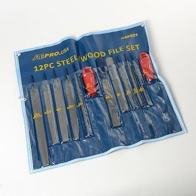 12 Piece Metal Steel Mill Flat Round Bastard File Wood Rasp Rasping Filing Tool Set Walmart Com Walmart Com