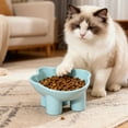 thumbnail image 4 of YiJuHui 1pcs Elevated Cat Food Bowl with Stand, Whisker Friendly Wide Shallow Dish for Easy Eating, Anti-Spill Slow Feeder Pet Bowl, Ergonomic Raised Feeder for Healthy Digestion and Comfort, 4 of 7