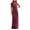 Wine-MkZJz, variant on RFQWOVSR Womens Draped Neck Ruched Maxi Dress Elegant Flowing Silhouette Gown M