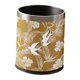 thumbnail image 4 of Cubo de basura redondo decorativo de doble capa con cubierta de cuero sintético para el hogar Oro con borde plateado, 4 of 9