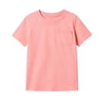 thumbnail image 7 of HILEELANG Little/Big Girls 4-13Y Pink/Purple/Navy Pocket 100% Cotton T-Shirt 3-Pack, Size 10-11Y, 7 of 7