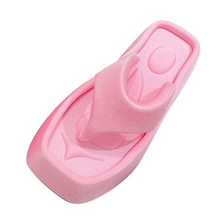 

Womens Sandals Thick Soled Middle Heel Thick Sole Flip Flop Sandal Eva Pink 38