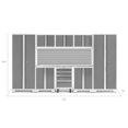 thumbnail image 5 of NewAge Products Bold Series Gray 9 Piece Cabinet Set, Heavy Duty 24-Gauge Steel Garage Storage System, Slatwall Included, 5 of 10