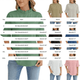 thumbnail image 3 of WCJM Women's Short Sleeve T-shirt Women Loose Fit Cotton Linen Blouse Ruffled Short Sleeve Pullover Crewneck Casual Top, 3 of 7