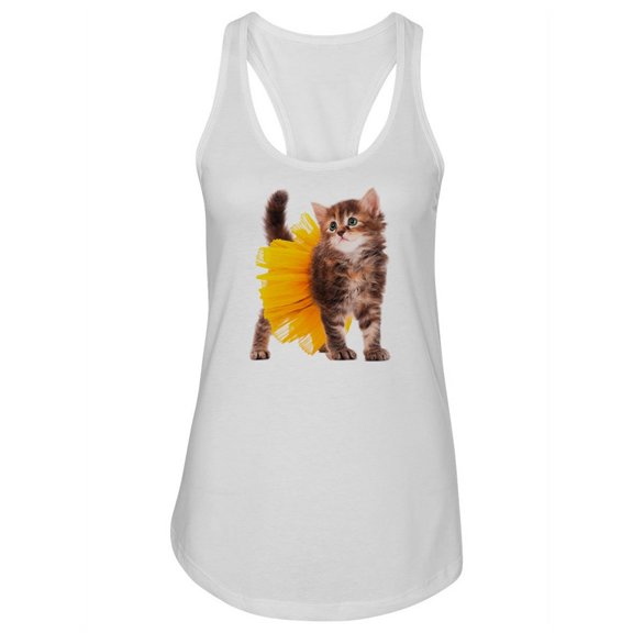 Kitten With Tutu Tank Women -Image by Shutterstock, Female x-Large