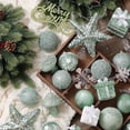 thumbnail image 5 of Nuevas bolas de Navidad pintadas a mano de color champán verde, adornos colgantes para fiestas navideñas, adornos para el hogar, arreglos de escena, 5 of 5