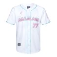 thumbnail image 2 of Stake F1 Kick Sauber Men's Special Edition Miami GP Flamingo White Baseball Jersey - Bottas/Zhou, 2 of 15