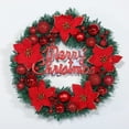 thumbnail image 6 of Artificial Christmas Wreath with Flowers and Balls, Pre-Decorated Xmas Wreath for Front Door, Wall, and Holiday Party, Indoor Outdoor Winter Decoration, 6 of 8