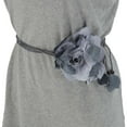 thumbnail image 2 of Unique Bargains 1 Pc Adjustable Waist Belt Flower Tie Adjustable Waist Cord for Women Gray, 2 of 6