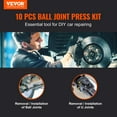 thumbnail image 2 of VEVOR Ball Joint Press Kit C-press Ball Joint Tools 10 pcs Automotive Repair Kit, 2 of 9