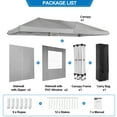 thumbnail image 4 of HOTEEL 10x20ft Popup Canopy Waterproof Canopy with 6 Sidewalls Outdoor Commercial Instant Shelter Beach Camping Canopy Tent for Party, Gray, 4 of 9