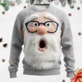 thumbnail image 2 of ChaoLingNeng Christmas Sweaters for Men Funny Christmas Sweatshirts Crewneck 3D Printed Xmas Holiday Pullover Shirts, 2 of 5