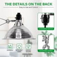 thumbnail image 3 of Simple Deluxe 1-Pack Clamp Lamp Light with 8.5'' Aluminum Reflector, 150 Watt E26 (No Bulb Included), 6 Feet 18/2 SPT-2 Cord, for Reptiles Plants Growing, 3 of 7