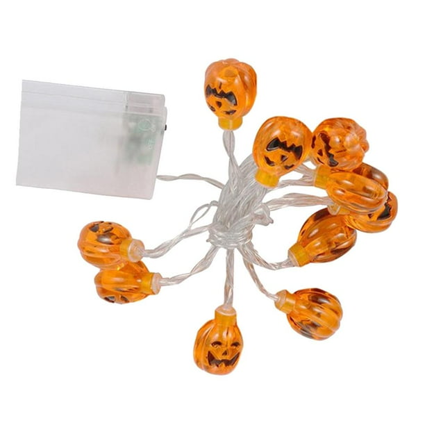 Guirnaldas de luces LED,Luces LED de cadena de calabaza,Luces de cadena interiores,Luces de cadena de Halloween,Batería de luces de cadena,Decoración de fiesta de Navidad,Luz decorativa 10LED