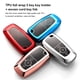 thumbnail image 5 of Riwesomey Funda para llave de coche con llavero para vehículo, funda para llaves de 3 botones, accesorios protectores suaves, repuesto de repuesto para Automoción decorativa y accesorios Rojo Riwesomey VI016727-02B, 5 of 6