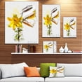 thumbnail image 3 of Yellow Tulip Stem with Leaves - Floral Canvas Art Print, 3 of 4