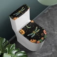thumbnail image 3 of HELLHERO Pack of 2 Toilet Seat Cover Replacement for Bathroom Home Comfort Dragonfly Flowers Elastic Bottom Toilet Seat Cover Set Stretch, 3 of 7