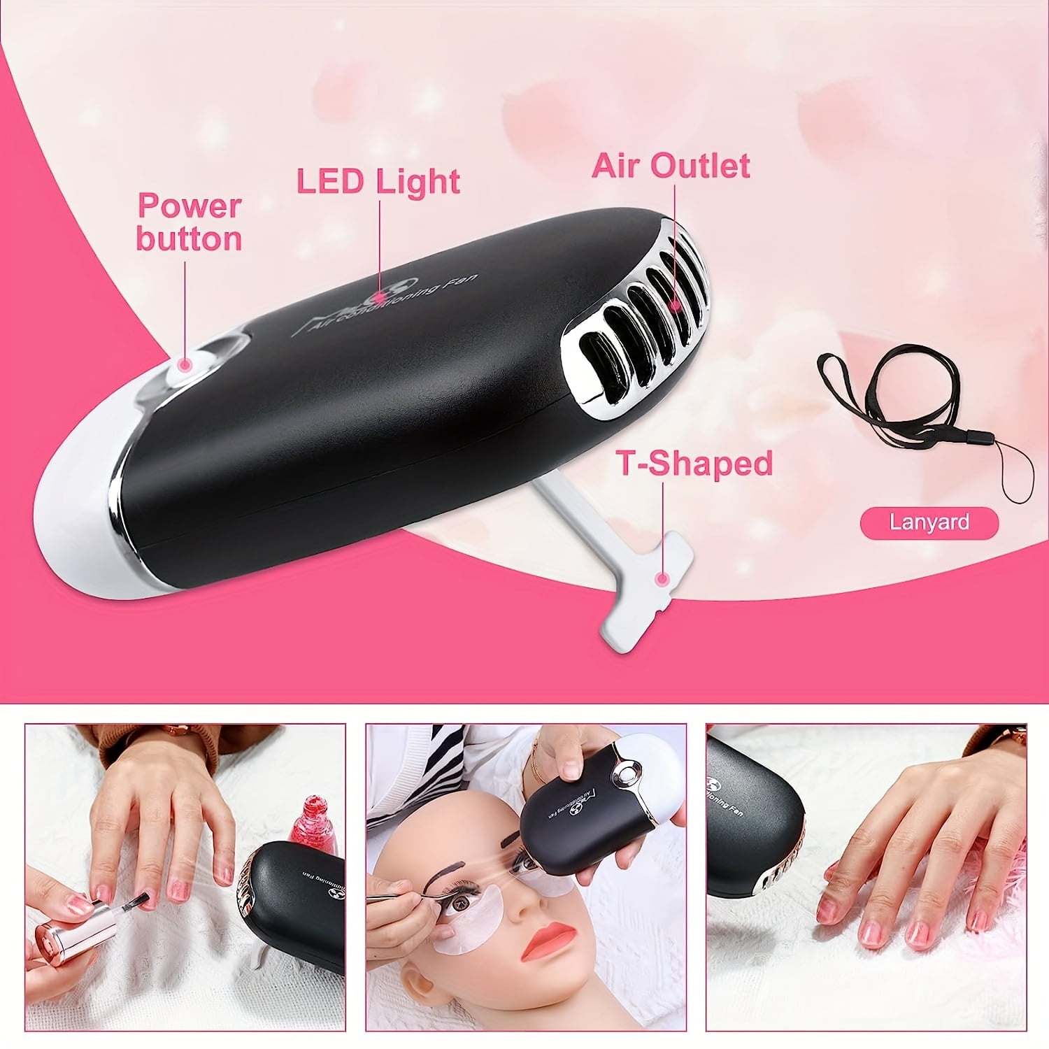 This eyelash extension kit is perfect for beginners and includes a USB air-conditioned hair dryer, 2 eyelash tweezers, 100 eyelash swabs, 50 eyelash brushes, 50 eyelash curlers, 2 rolls of tape, and
