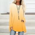 thumbnail image 4 of ShomPort Oversized Tops for Women Long Sleeve Crewneck Gradient Color Shirt Fall Trendy Tops, 4 of 6