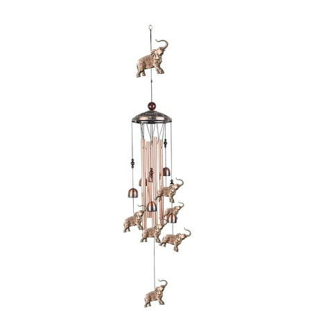 

Home Garden Decoration Vintage Wrought Iron Hummingbird Elephant Wind Chime Pendant