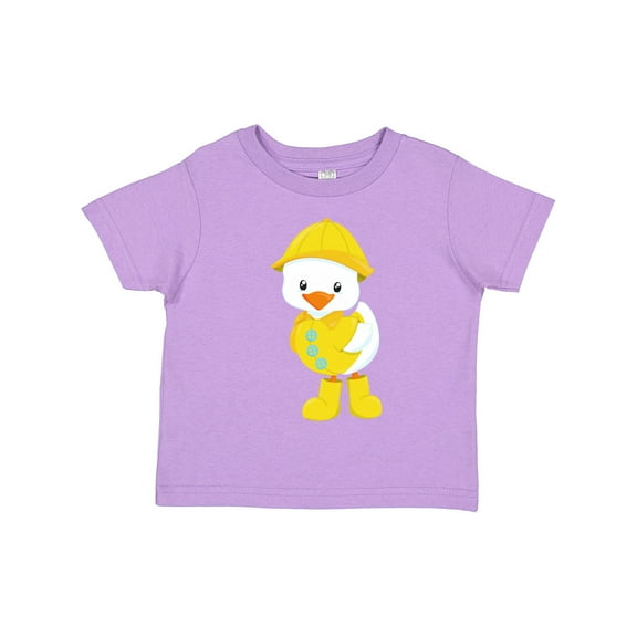 Inktastic Cute Duck, Baby Duck, Duck in Raincoat, Rain Boys or Girls Toddler T-Shirt