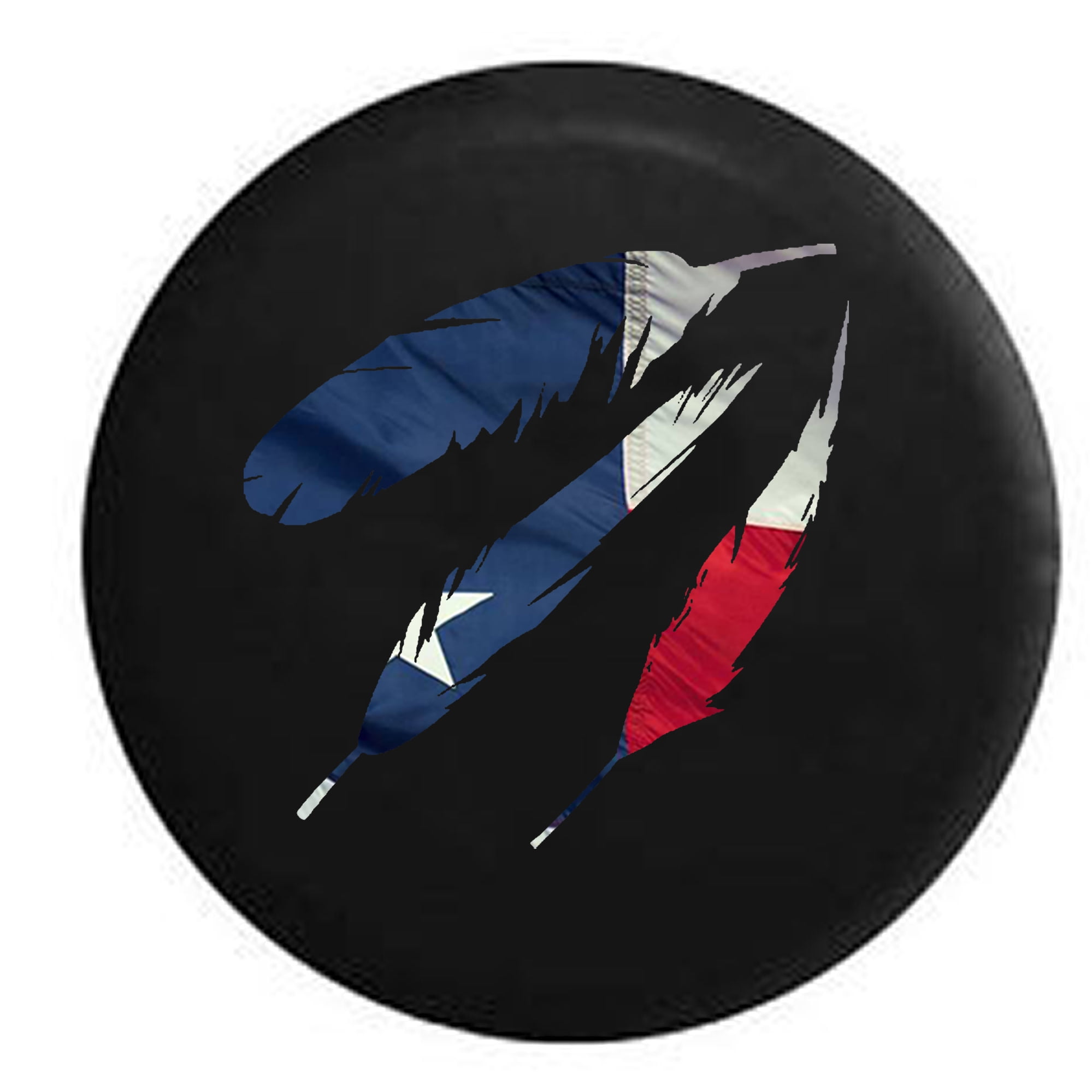 Native American Feathers Waving Flag Spare Tire Cover for Jeep RV 