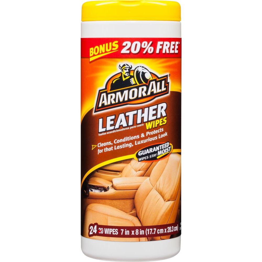 Armor All Leather Care Wipes, 24 count, Car Leather Cleaner Walmart