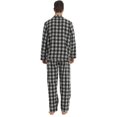 thumbnail image 6 of YUSHOW Mens Flannel Pajamas Set Cotton Plaid Pjs Button Down Warm Soft Lounge Sleepwear Size M, 6 of 7
