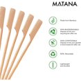 thumbnail image 5 of 200 espadas de madera para barbacoas y aperitivos, 18cm-Fiestas, cumpleaños, casamentos, picnics-sólido y práctico Afortunado Sencillez, 5 of 5
