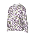 thumbnail image 2 of KLL Lavender Flowers Print Men's Women’s UPF 50+ Sun Protection Outdoor Hoodie Jacket Long Sleeve Fishing Hiking Performance Shirt-X-Large, 2 of 6