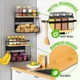thumbnail image 3 of Estante magnético para nevera con tapa de madera, contenedores de almacenamiento de frutas, patatas y cebollas, 3 of 9