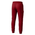 thumbnail image 5 of Cargo Joggers for Men High Waisted Scrub Joggers Draswstring Elastic Waist Stretchy Scrub Pants with Zip Pockets Wine 2XL, 5 of 5