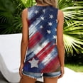 thumbnail image 5 of Women's Sleeveless Patriotic Tank Top 250th Anniversary USA Flag Print Breathable Polyester Spandex Casual Independence Day Celebration Shirt, 5 of 5