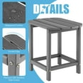 thumbnail image 4 of Giantex Small Side Table, Weather Resistant Square Tea Table, Beside End Tables(2, Grey), 4 of 6