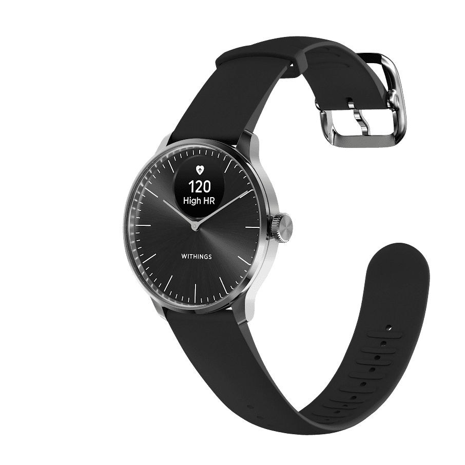 WITHINGS ScanWatch Light - Hybrid Smart Watch, Heart Rate Monitoring, Fitness Tracker, Cycle Tracker, Sleep Monitoring, GPS Tracker, 30-Day Battery Life, Android & Apple Compatible, HSA/FSA