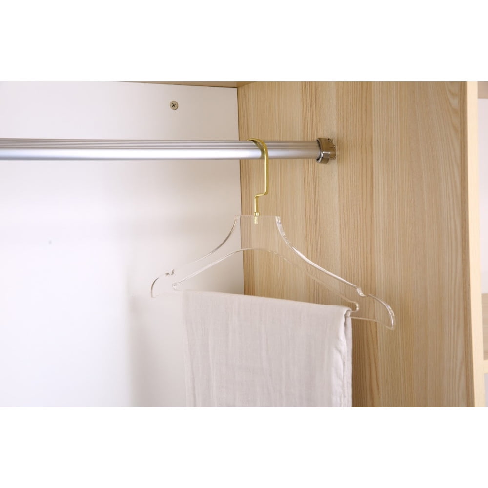 Elavain Acrylic Hanger | Sleek, Modern Clothes Hanger with Gold Hook | High End Closest Organizer Space Saving Hangers for Shirts, Jackets, Sweaters