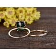 thumbnail image 4 of Lakshya Jewel LLC Green Cubic Zirconia Wedding Engagement Bridal Ring Set 14K Yellow Gold Finish, 4 of 4