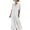 # White, variant on Taqqpue Maxi Dress for Women Long Sleeve Crew Neck Layered Ruffle Boho Casual Flowy Long Dresses Solid Color T Shirt Dress Beach Vacation A Line Sundress for Women