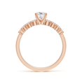 thumbnail image 2 of ANGARA Natural 0.75 Ct. Diamond Classic Engagement Ring in 14K Rose Gold for Women (Ring Size: 3.5), 2 of 10