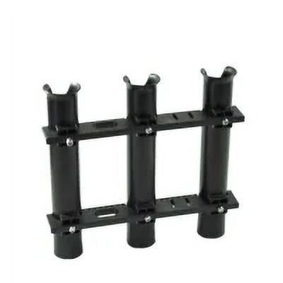 ISURE MARINE Fishing Rod Holder Bracket Wall Mounted Boat Side Mount Tool Holder Tube Links with Screws 3 Pole Tube (Black)