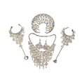thumbnail image 4 of Conjunto de 4 piezas de joyería para mujer, conjunto de joyería de danza del vientre gitana para boda Pendientes de gancho, 4 of 7
