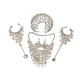 thumbnail image 4 of Conjunto de 4 piezas de joyería para mujer, conjunto de joyería de danza del vientre gitana para boda Pendientes de gancho, 4 of 7